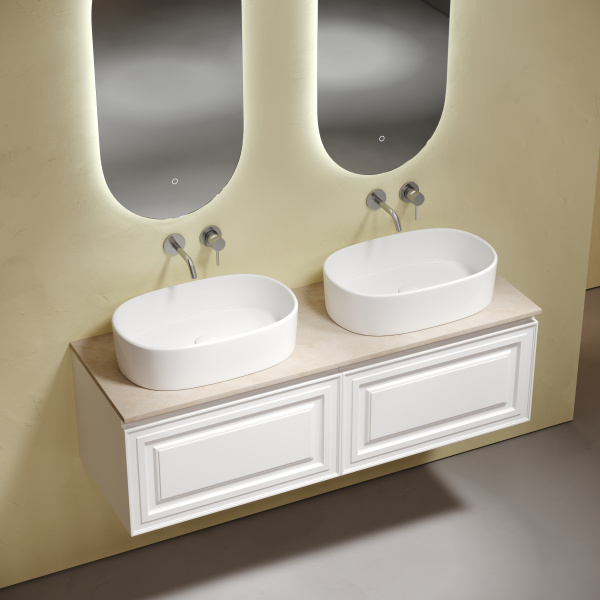 Столешница для ванной комнаты  SANCOS Kreman 1400х460 без отверстия под смеситель, TT140A2